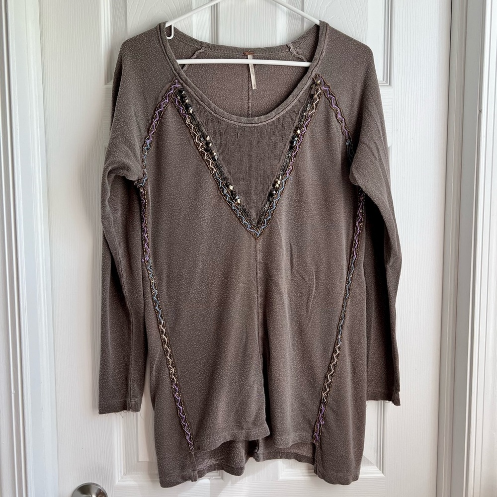 Free People Beaded Tunic - Brown
